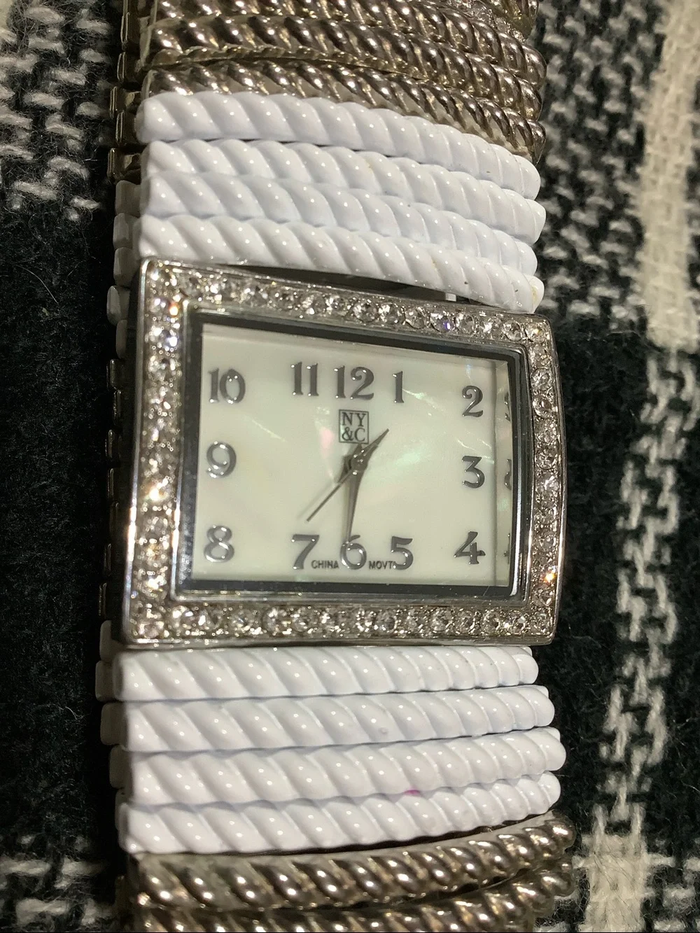 Ned York & Company Stainless Steel & White Watch
